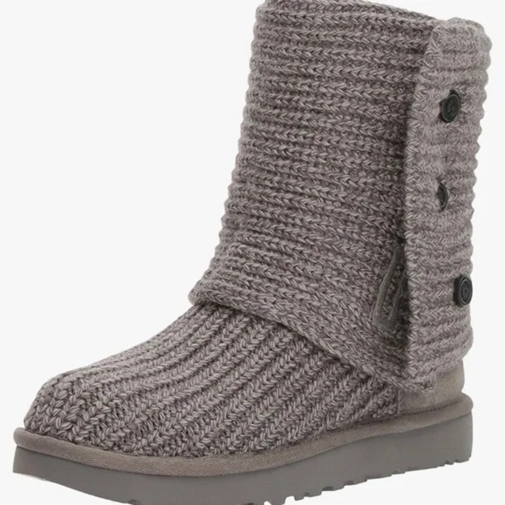 UGG Women's Knit Button Boots - Gray